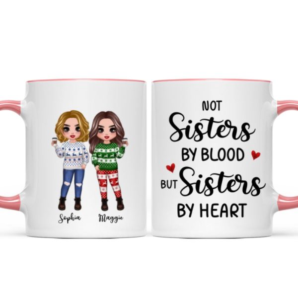 To My Bestie Christmas Standing Doll Besties In Snow Personalized Mug To My Bestie Christmas Standing Doll Besties In Snow Personalized Mug