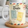 To My Bestie With Postage Stamp Design - Personalized Custom Coffee Mug - BST532_MG To My Bestie With Postage Stamp Design - Personalized Custom Coffee Mug - BST532_MG