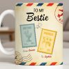 To My Bestie With Postage Stamp Design - Personalized Custom Coffee Mug - BST532_MG To My Bestie With Postage Stamp Design - Personalized Custom Coffee Mug - BST532_MG