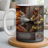 To My Brave Firefighter Your Courage Saves Lives - Personalized Custom Coffee Mug - FIF048_MG