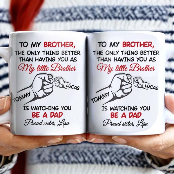To My Brother, The Only Thing Better Than Having You As My Little Brother - Personalized Custom Coffee Mug - FAM347_MG To My Brother, The Only Thing Better Than Having You As My Little Brother - Personalized Custom Coffee Mug - FAM347_MG