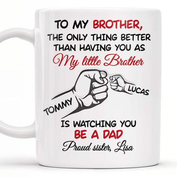 To My Brother, The Only Thing Better Than Having You As My Little Brother - Personalized Custom Coffee Mug - FAM347_MG To My Brother, The Only Thing Better Than Having You As My Little Brother - Personalized Custom Coffee Mug - FAM347_MG