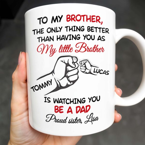 To My Brother, The Only Thing Better Than Having You As My Little Brother - Personalized Custom Coffee Mug - FAM347_MG To My Brother, The Only Thing Better Than Having You As My Little Brother - Personalized Custom Coffee Mug - FAM347_MG