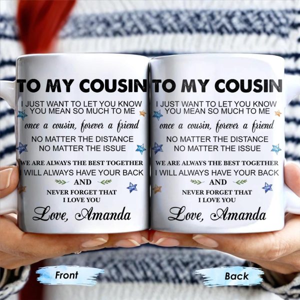To My Cousin, You Mean So Much, Stars And Leaves - Personalized Custom Coffee Mug - FAM357_MG To My Cousin, You Mean So Much, Stars And Leaves - Personalized Custom Coffee Mug - FAM357_MG
