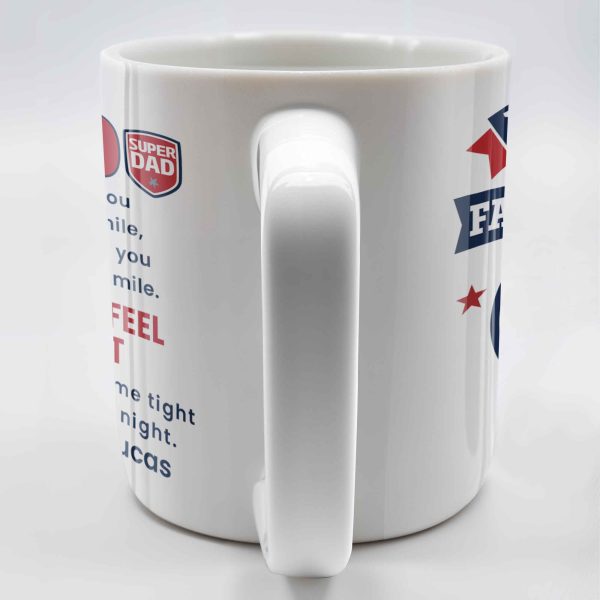 To My Dad, Sneaker And Super Dad Badge - Personalized Custom Coffee Mug - DAD230_MG To My Dad, Sneaker And Super Dad Badge - Personalized Custom Coffee Mug - DAD230_MG