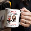 To My Daughter, Be Kind But Throat Punch If Needed - Personalized Custom Coffee Mug - DAU234_MG