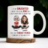 To My Daughter, Be Kind But Throat Punch If Needed - Personalized Custom Coffee Mug - DAU234_MG