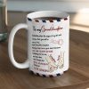To My Daughter Ceramic Mug, Personalized Sweet Message, Cute Handholding Art, Unique Gift For Daughter To My Daughter Ceramic Mug, Personalized Sweet Message, Cute Handholding Art, Unique Gift For Daughter