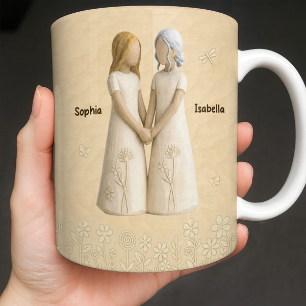 To My Daughter, Flowers and Hearts Design - Personalized Custom Coffee Mug - DAU268_MG To My Daughter, Flowers and Hearts Design - Personalized Custom Coffee Mug - DAU268_MG