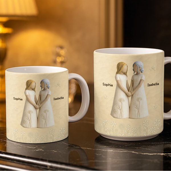 To My Daughter, Flowers and Hearts Design - Personalized Custom Coffee Mug - DAU268_MG To My Daughter, Flowers and Hearts Design - Personalized Custom Coffee Mug - DAU268_MG