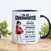 To My Daughter Granddaughter Volleyball Player You Are Braver Than You Think - Personalized Mug To My Daughter Granddaughter Volleyball Player You Are Braver Than You Think - Personalized Mug