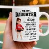 To My Daughter Granddaughter Volleyball Player You Are Braver Than You Think - Personalized Mug To My Daughter Granddaughter Volleyball Player You Are Braver Than You Think - Personalized Mug
