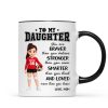 To My Daughter Granddaughter Volleyball Player You Are Braver Than You Think - Personalized Mug To My Daughter Granddaughter Volleyball Player You Are Braver Than You Think - Personalized Mug