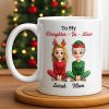 To My Daughter-In-Law, Thank You For Loving My Son, Christmas Reindeer Antlers - Personalized Custom Coffee Mug - DILA062_MG