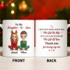 To My Daughter-In-Law, Thank You For Loving My Son, Christmas Reindeer Antlers - Personalized Custom Coffee Mug - DILA062_MG