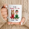 To My Daughter-In-Law, Thank You For Loving My Son, Christmas Reindeer Antlers - Personalized Custom Coffee Mug - DILA062_MG