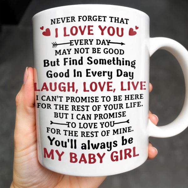 To My Daughter, Never Forget That I Love You, Mother and Daughter under Tree - Personalized Custom Coffee Mug - DAU152_MG To My Daughter, Never Forget That I Love You, Mother and Daughter under Tree - Personalized Custom Coffee Mug - DAU152_MG