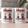 To My Daughter Personalized White Ceramic Mug with Custom Names, Heartfelt Gift for Mother and Daughter on Special Occasions