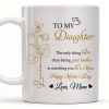 To My Daughter, The Only Thing Better Than Being Your Mother, Flowers and Hearts - Personalized Custom Coffee Mug - DAU156_MG