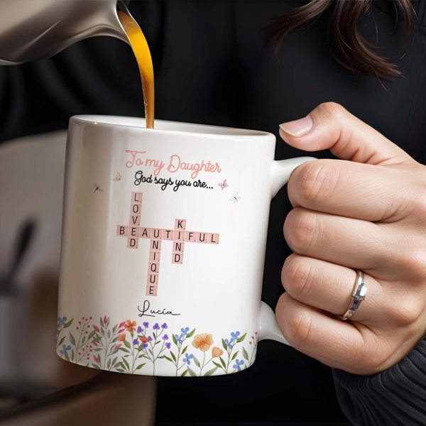 To My Daughter You Are Loved Beautiful Unique Kind - Personalized Custom Coffee Mug - GDT214_MG To My Daughter You Are Loved Beautiful Unique Kind - Personalized Custom Coffee Mug - GDT214_MG
