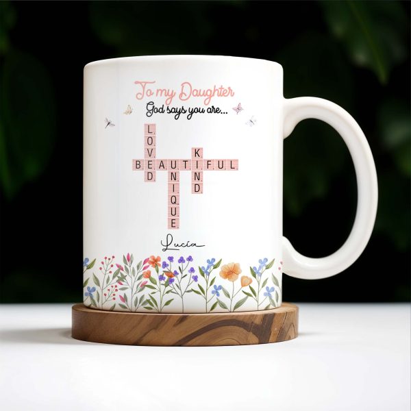 To My Daughter You Are Loved Beautiful Unique Kind - Personalized Custom Coffee Mug - GDT214_MG To My Daughter You Are Loved Beautiful Unique Kind - Personalized Custom Coffee Mug - GDT214_MG