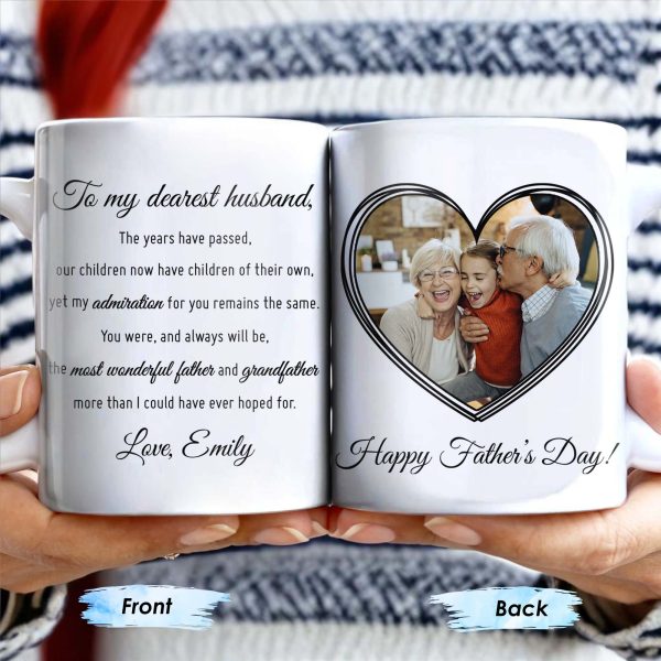 To My Dearest Husband, You Were, And Always Will Be, The Most Wonderful Father And Grandfather - Personalized Custom Coffee Mug - HSB031_MG To My Dearest Husband, You Were, And Always Will Be, The Most Wonderful Father And Grandfather - Personalized Custom Coffee Mug - HSB031_MG