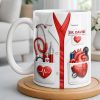 To My Favorite Doctor Highlighting Medical Tools and Heartbeat - Personalized Custom Coffee Mug - DOC085_MG