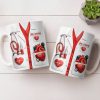 To My Favorite Doctor Highlighting Medical Tools and Heartbeat - Personalized Custom Coffee Mug - DOC085_MG