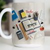 To My Favorite Teacher Stationery and Apple Design - Personalized Custom Coffee Mug - TEACH067_MG To My Favorite Teacher Stationery and Apple Design - Personalized Custom Coffee Mug - TEACH067_MG