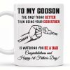 To My Godson, The Only Thing Better Than Being Your Godfather, Fist Bump - Personalized Custom Coffee Mug - SON043_MG To My Godson, The Only Thing Better Than Being Your Godfather, Fist Bump - Personalized Custom Coffee Mug - SON043_MG