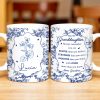 To My Granddaughter, Always Remember You Are Braver Than You Believe, Floral Pattern - Personalized Custom Coffee Mug - GDT295_MG