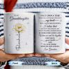 To My Granddaughter, Love Grandma, Beautiful Flower And Butterfly Design - Personalized Custom Coffee Mug - GDT389_MG