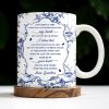 To My Granddaughter, Once Upon A Time There Was A Little Girl Who Stole My Heart, Floral Patterns - Personalized Custom Coffee Mug - GDT297_MG