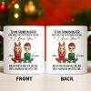 To My Granddaughter, Proud And Loving Message With Christmas Outfits - Personalized Custom Coffee Mug - GDT527_MG