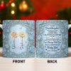 To My Granddaughter, Roses and Crowns Design - Personalized Custom Coffee Mug - GDT541_MG