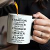 To My Grandson, Always Remember You Are Braver Than You Believe - Personalized Custom Coffee Mug - OFC022_MG To My Grandson, Always Remember You Are Braver Than You Believe - Personalized Custom Coffee Mug - OFC022_MG