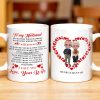 To My Husband Forever Love Message With Hearts And Couple - Personalized Custom Coffee Mug - CPL262_MG To My Husband Forever Love Message With Hearts And Couple - Personalized Custom Coffee Mug - CPL262_MG
