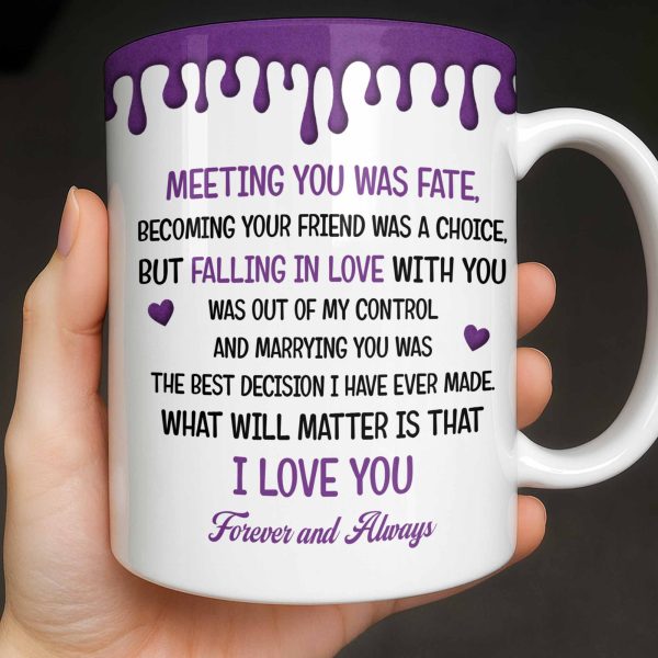 To My Husband, Meeting You Was Fate, Cartoon Couple - Personalized Custom Coffee Mug - CPL1209_MG To My Husband, Meeting You Was Fate, Cartoon Couple - Personalized Custom Coffee Mug - CPL1209_MG