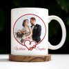 To My Husband, Sometimes It's Hard To Find The Words To Tell You, Wedding Couple and Hearts - Personalized Custom Coffee Mug - HSB037_MG