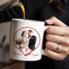 To My Husband, Sometimes It's Hard To Find The Words To Tell You, Wedding Couple and Hearts - Personalized Custom Coffee Mug - HSB037_MG