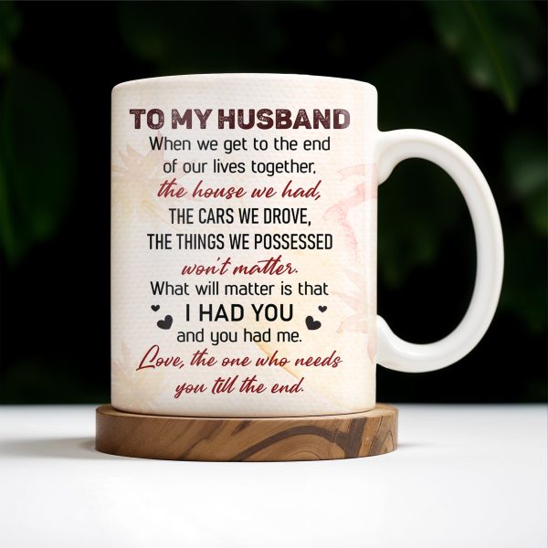 To My Husband, The House We Had, Elderly Couple and Sunset - Personalized Custom Coffee Mug - HSB030_MG