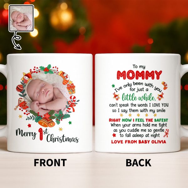 To My Mommy, Christmas Wreath and Baby - Personalized Custom Coffee Mug - KID506_MG To My Mommy, Christmas Wreath and Baby - Personalized Custom Coffee Mug - KID506_MG