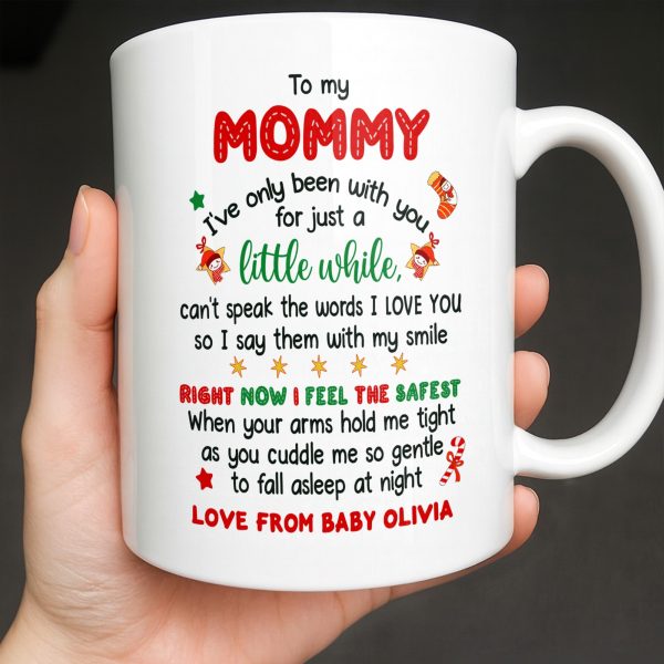To My Mommy, Christmas Wreath and Baby - Personalized Custom Coffee Mug - KID506_MG To My Mommy, Christmas Wreath and Baby - Personalized Custom Coffee Mug - KID506_MG
