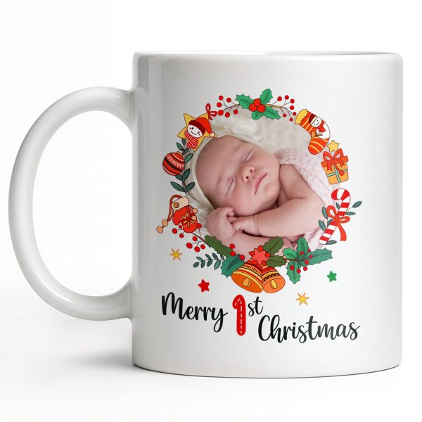 To My Mommy, Christmas Wreath and Baby - Personalized Custom Coffee Mug - KID506_MG To My Mommy, Christmas Wreath and Baby - Personalized Custom Coffee Mug - KID506_MG