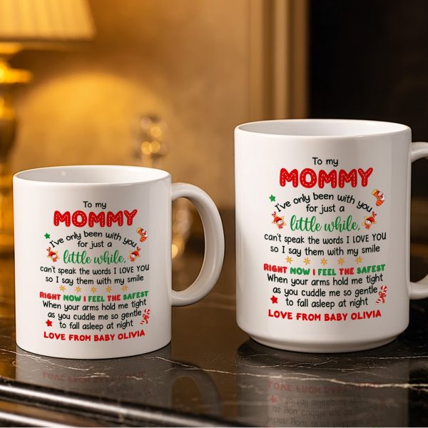 To My Mommy, Christmas Wreath and Baby - Personalized Custom Coffee Mug - KID506_MG To My Mommy, Christmas Wreath and Baby - Personalized Custom Coffee Mug - KID506_MG