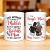To My Single Mom, Happy Mother's Day, Two Women, Leopard Print - Personalized Custom Coffee Mug - MOM074_MG To My Single Mom, Happy Mother's Day, Two Women, Leopard Print - Personalized Custom Coffee Mug - MOM074_MG
