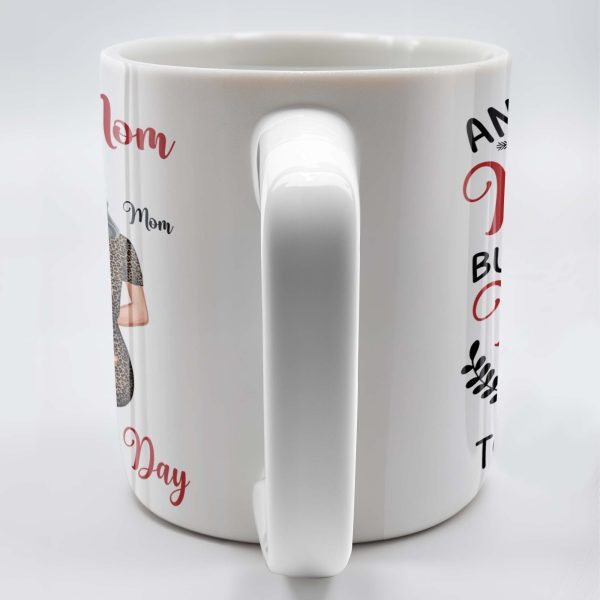 To My Single Mom, Happy Mother's Day, Two Women, Leopard Print - Personalized Custom Coffee Mug - MOM074_MG To My Single Mom, Happy Mother's Day, Two Women, Leopard Print - Personalized Custom Coffee Mug - MOM074_MG