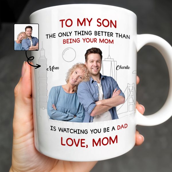 To My Son City Silhouette Custom Mug - Personalized Custom Coffee Mug - SON031_MG To My Son City Silhouette Custom Mug - Personalized Custom Coffee Mug - SON031_MG