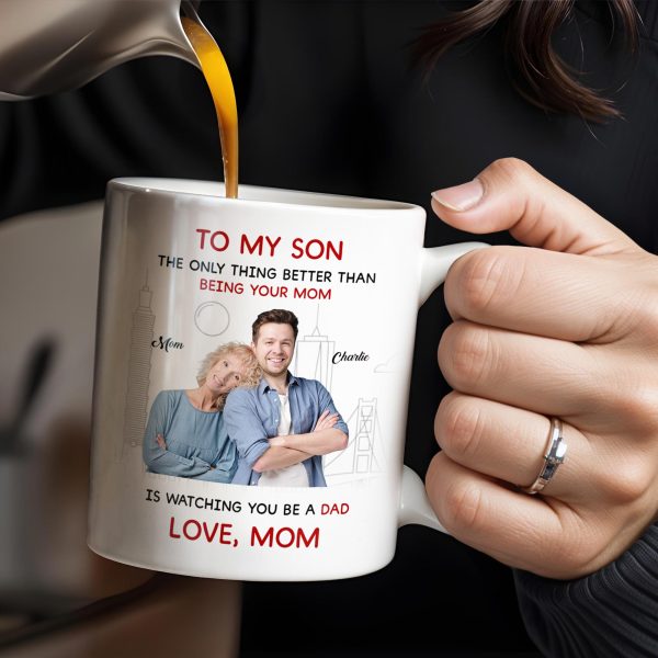To My Son City Silhouette Custom Mug - Personalized Custom Coffee Mug - SON031_MG To My Son City Silhouette Custom Mug - Personalized Custom Coffee Mug - SON031_MG