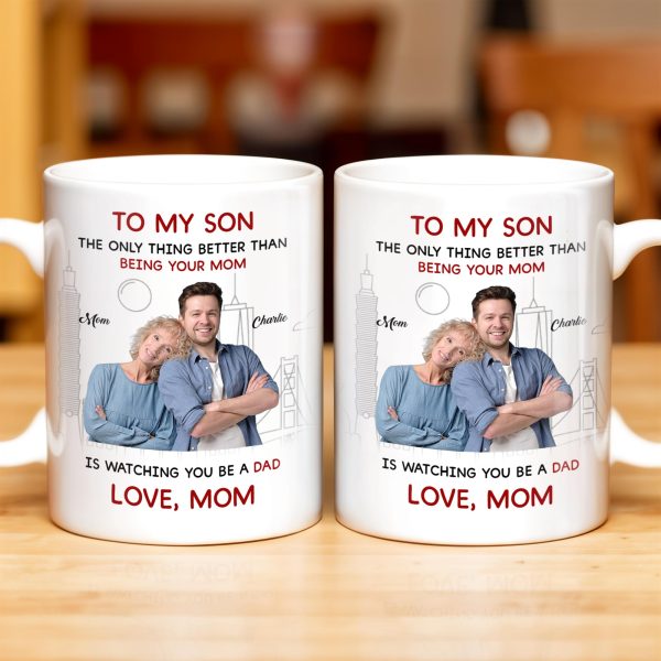 To My Son City Silhouette Custom Mug - Personalized Custom Coffee Mug - SON031_MG To My Son City Silhouette Custom Mug - Personalized Custom Coffee Mug - SON031_MG
